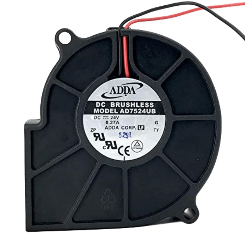 AD7524UB 24V 0.27A 75MM Fan - 6.48W 7530 2-Wire Cooling Fan