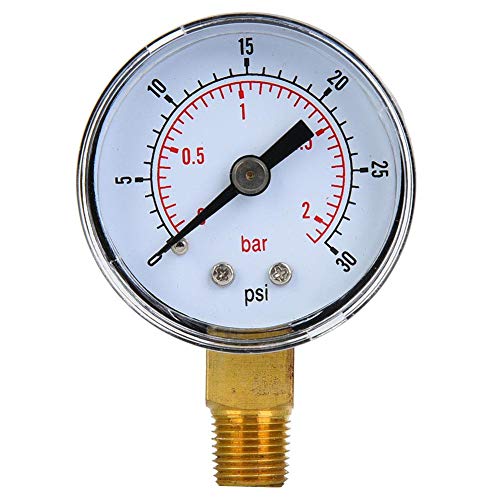 Manomètre 1/8 pouce BSPT pour éviter la surpression d'eau et huile 0-2bar