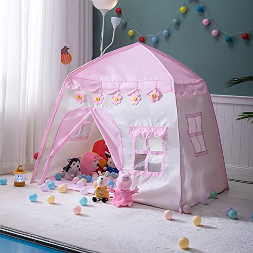 Wolpin Play Tent House for Kids Castle Theme Kids Toys Extra Large Big House for Girls & Boys (Pink) Waterproof