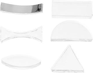 Mobestech 1 Conjunto 6Pcs Conjunto De Lentes Kit De Óculos Conjunto De Óculos De Presente Lente Convexa Prisma Lente Côncava Mais Lente De Equipamento De Ensino Transparente Para Aula De