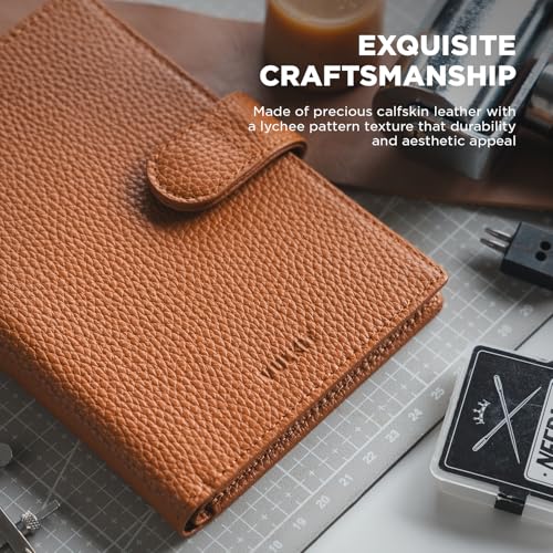 VULKIT Leather Passport Travel Wallet for 2