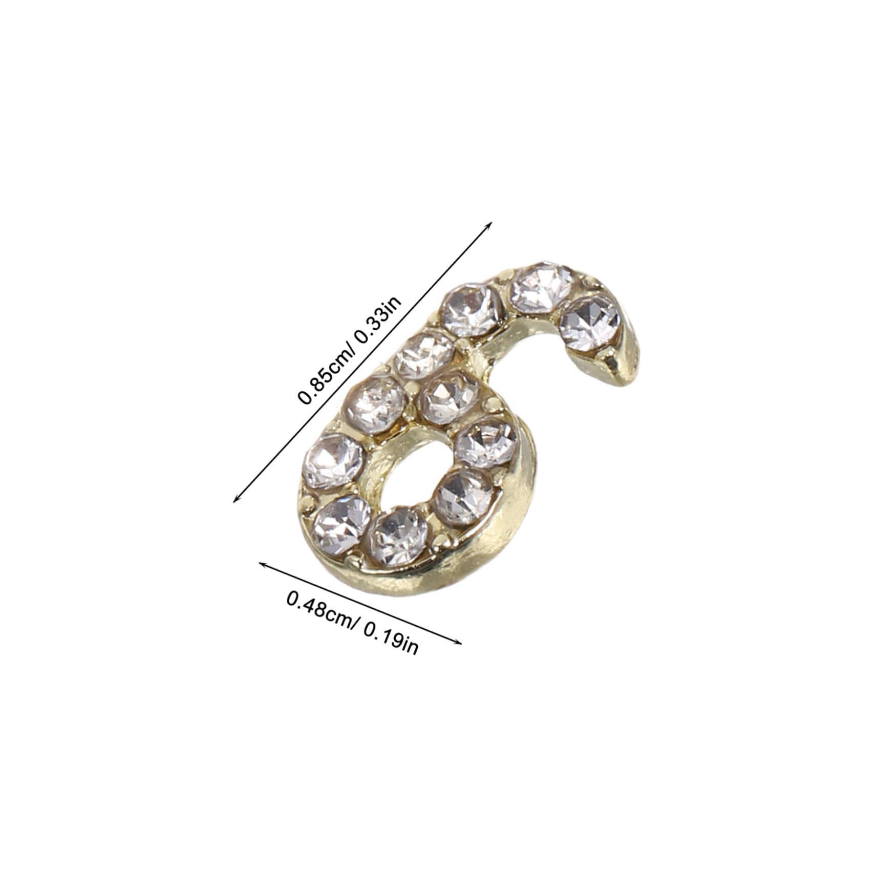 Charms per Unghie Numeri Cristalli Oro Flatback 100 Pezzi | Ferro, Shine Duraturo e Facile Applicazione, Decorazione per Saloni e Matrimoni, Gioielli Unghie per Bambine