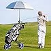 MEDIMALL Mayjooy 3 Wheel Golf Push Cart, Folding Golf Trolley w/Removable Stool, Adjustable Handle & Umbrella Holder, Lightweight Golf Push Cart w/Foot Brake, Cup Holder & Scoreboard Bag (Navy)