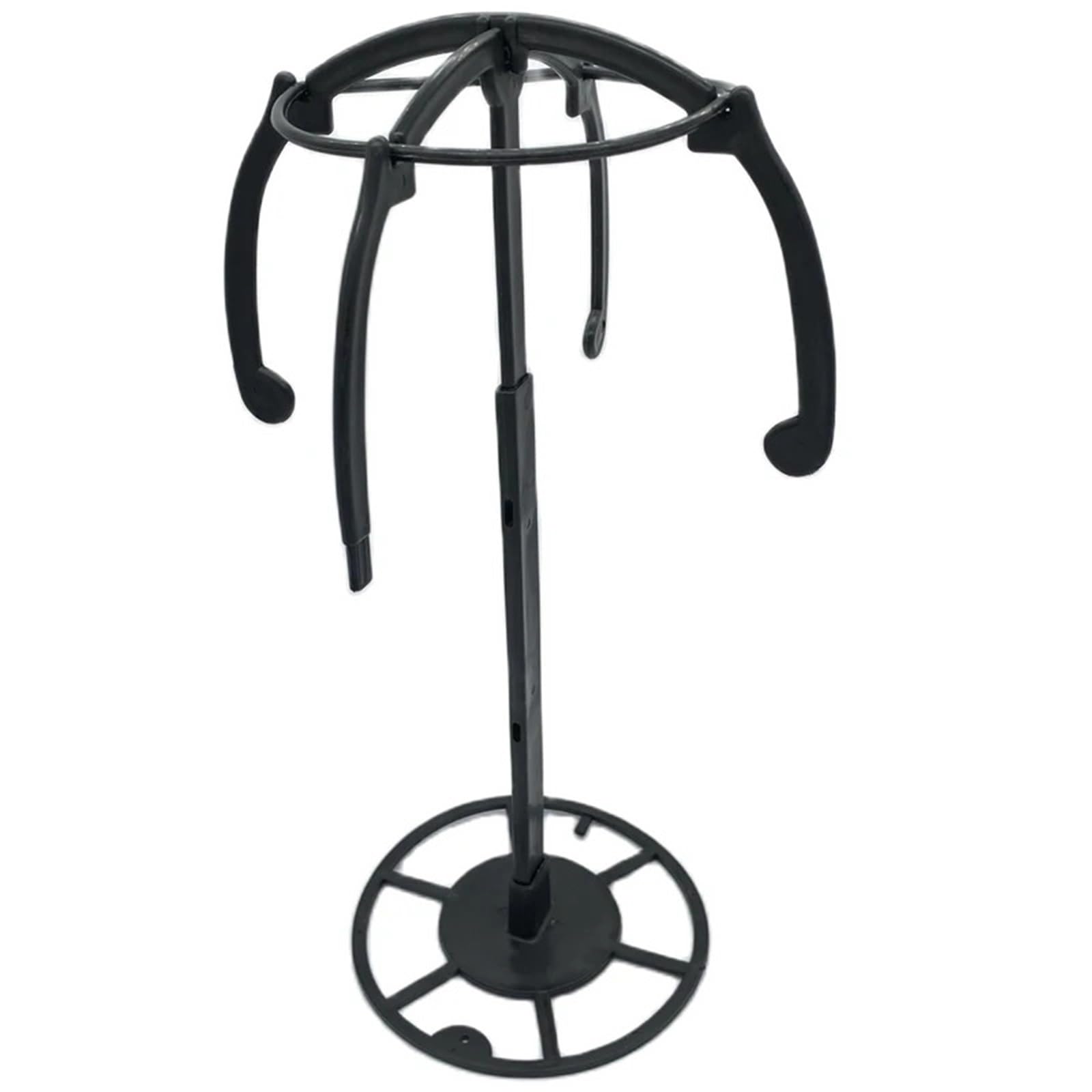FDzkrtvm Plastic Folding Wig Stand, 3 Pcs Adjusting Wig Stand Plastic Hat Display Head Holders Portable Folding, Black/Pink(Black)