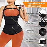 TrainingGirl Women Sweat Waist Trainer Vest Weight Loss Belt Workout Tank Tops Neoprene Sauna Suit Adjustable Strap Shapewear