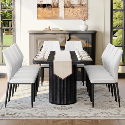 LUFTUT Dining Table Set for 10,Large Dining Room Table Set