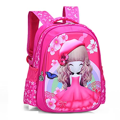 YXYOL Grundschul-Schulranzen,Kindergarten-Schulranzen,Mädchen-Rucksäcke,süße Cartoon-Prinzessin-Rucksäcke,große Kapazität Cover