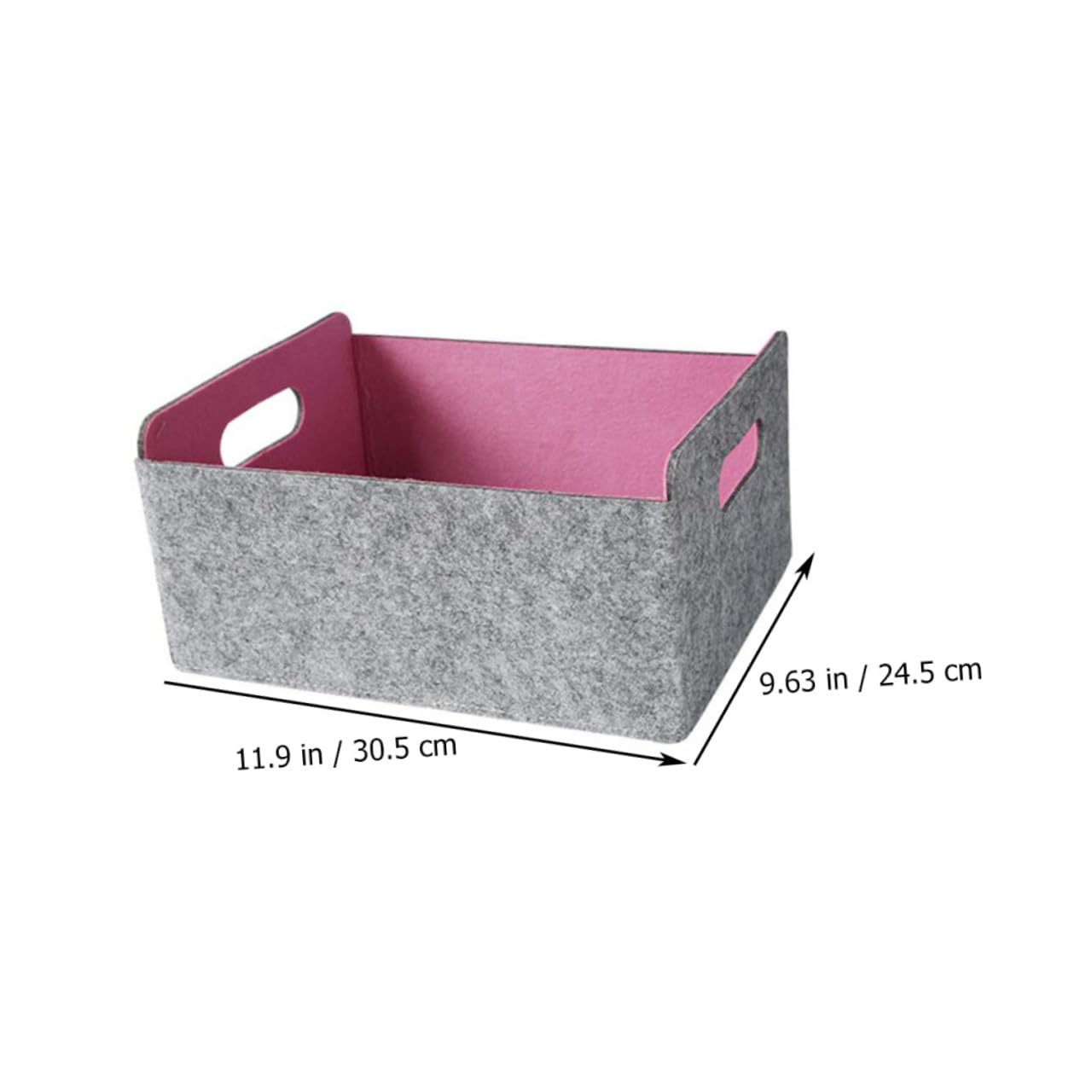 OUNONA Cesta De Almacenamiento De Fieltro Organizador Plegable Para Artículos Del Hogar Cesta Para Almacenaje Dormitorio o Sala De Estar