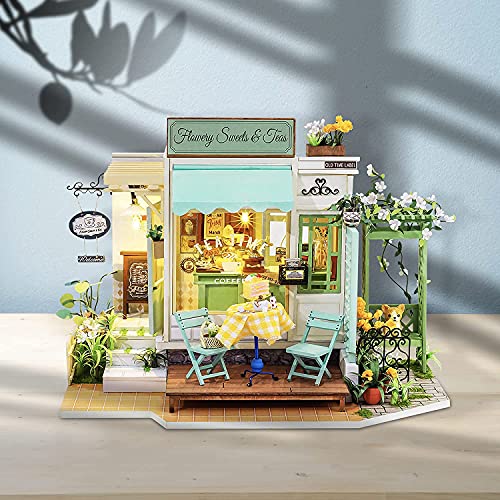 Rolife DIY Miniatur Haus Puppenhaus Kit HolzHaus Modell für Mädchen und Jungen Kinder 14+ Jahre Alt, Flowery Sweets… – Bild 4