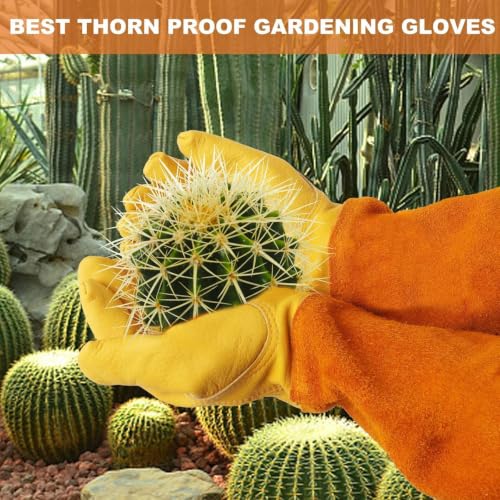 Guantes de jardinería resistentes de hombre con manga larga antiespinas para jardín y granja 3