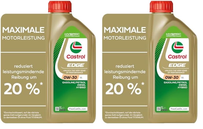 Castrol EDGE 0W-30 LL Longlife Motoröl, 1L (Packung mit 2)