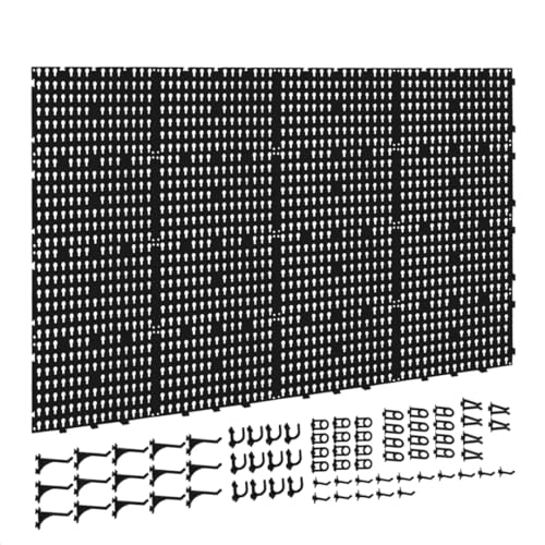 Painel de Ferramentas de Parede ELORIA – Organizador Modular com 16 Placas e 72 Ganchos, Suporte Ajustável em Plástico ABS Resistente para Garagem, Oficina e Casa 118 X 69
