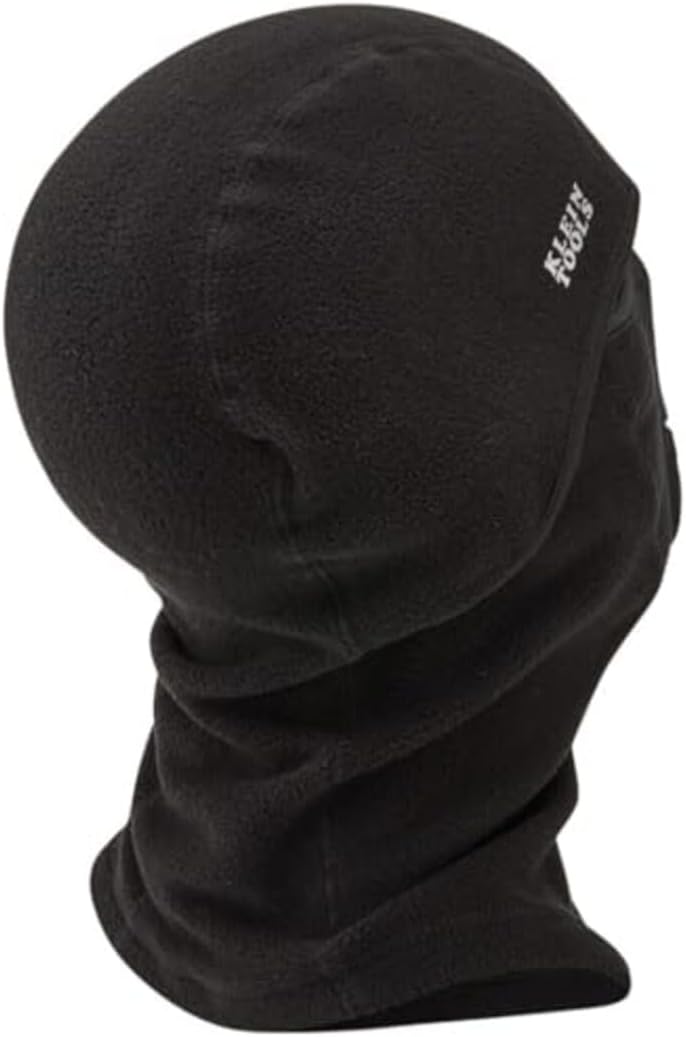 Klein Tools 60132 Balaclava, Warm Breathable Fleece Wind Proof Hinged Balaclava Face Mask, Black - Image 9
