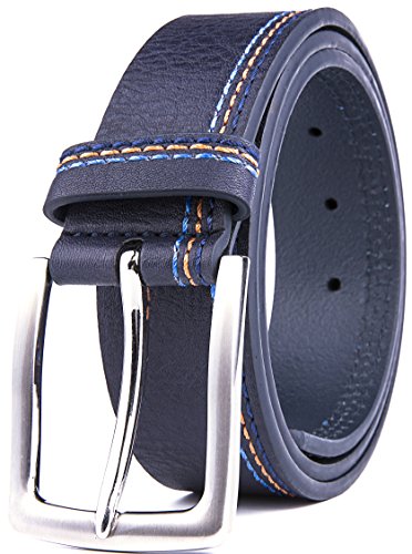 Fabio Valenti Mens Belt, Men's Belt Leather Pin Buckle Colorful Casual Belt
