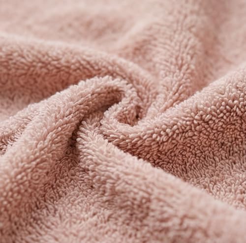 Image of Baby Hooded Towel for Girls (0 - 1.5Years) | Soft Cotton Terry Hooded Towels | Pink Baby Hooded Towel for Newborn & Infant | 70 x 70 cm