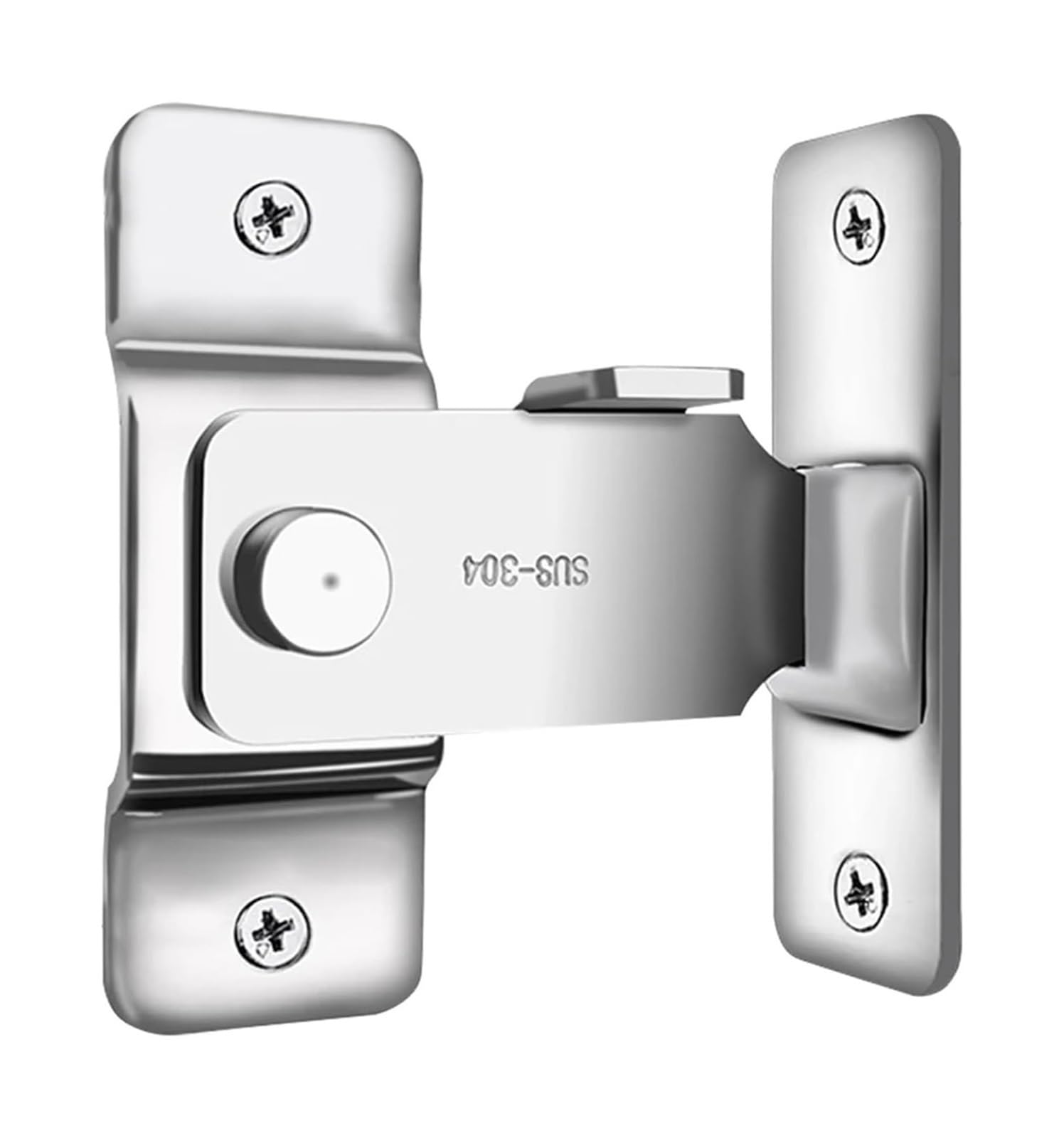 Door Lock Bolt, Stainless Steel Door Lock Slide Gate Latch Right Angle Sliding Multicolor(B)