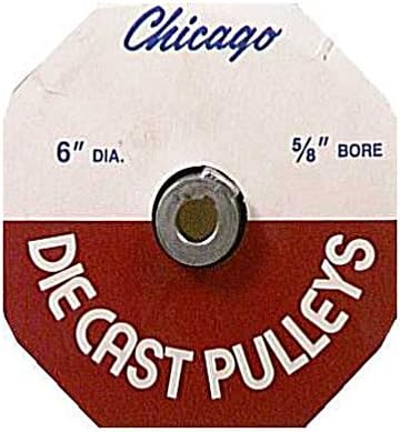 Chicago Die Cast 6 in. Dia. Zinc Single V Grooved Pulley