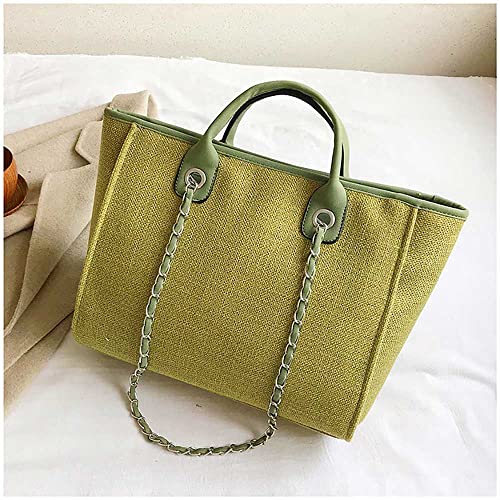 Bolso de hombro de lona para mujer, gran capacidad miniatura 4