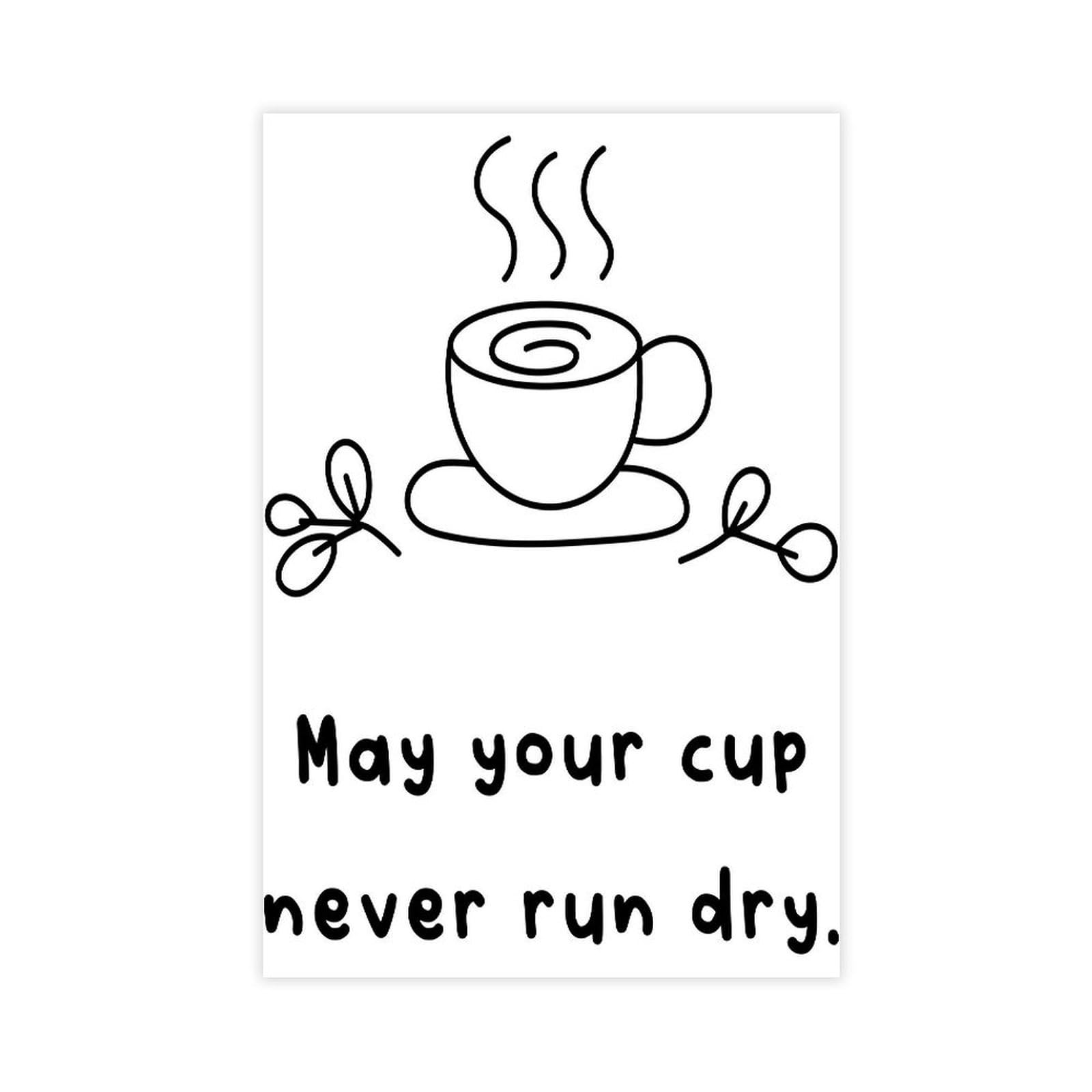 GJtyRFH Keep Your Cup Full Nurture Mental Well - Being Canvas Wall Art Posters And Prints Room Aesthetic Bedroom Office Decor 12" L X 18" W