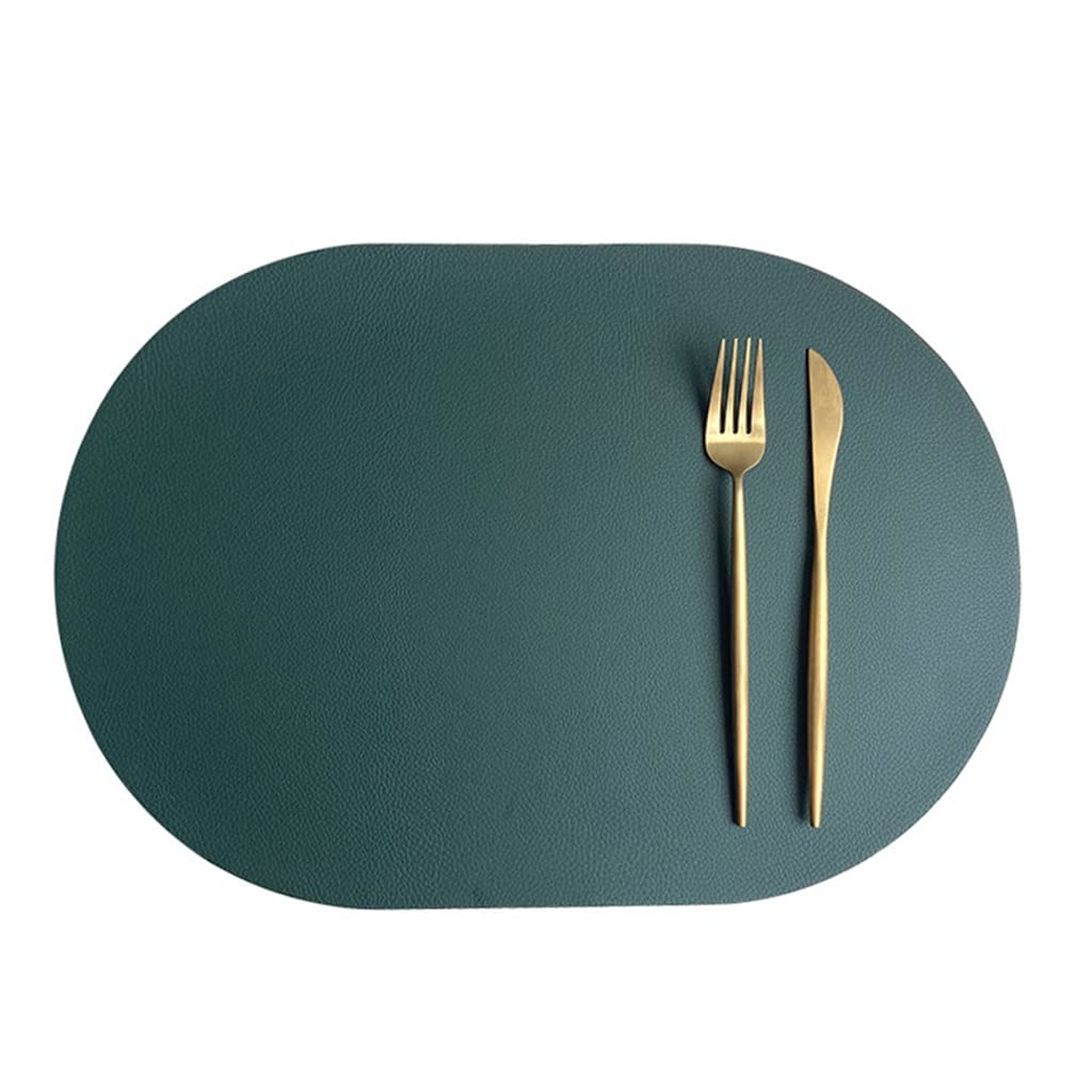 IANSHFKN Oval Leather Placemats Pu Western Home Ins Table Mats Insulated