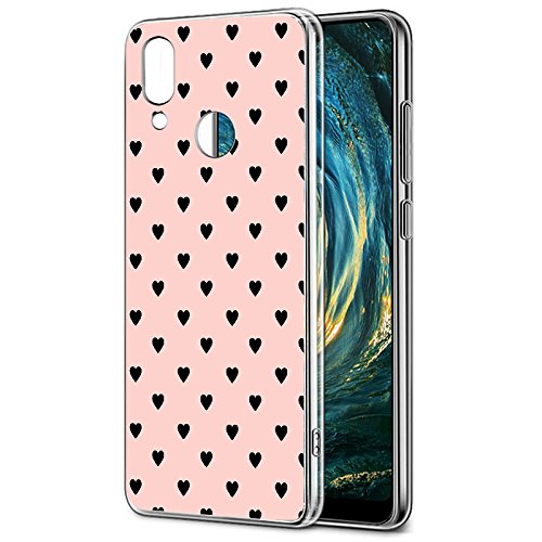 Eouine Funda Huawei P20 Lite, Cárcasa Silicona 3D Transparente con Dibujos Diseño [Antigolpes] de Protector Bumper Case Cover Fundas para Movil Huawei P20Lite 2018-5.8 Pulgadas (Pequeño Amor, Rosa)