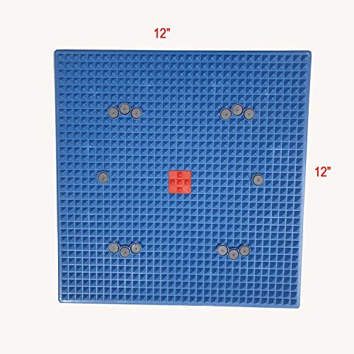 Image of Acupressure Magnetic Power Foot Mat Deluxe 12inch x 12 inch (Walking Track, Flat Foot Mat)