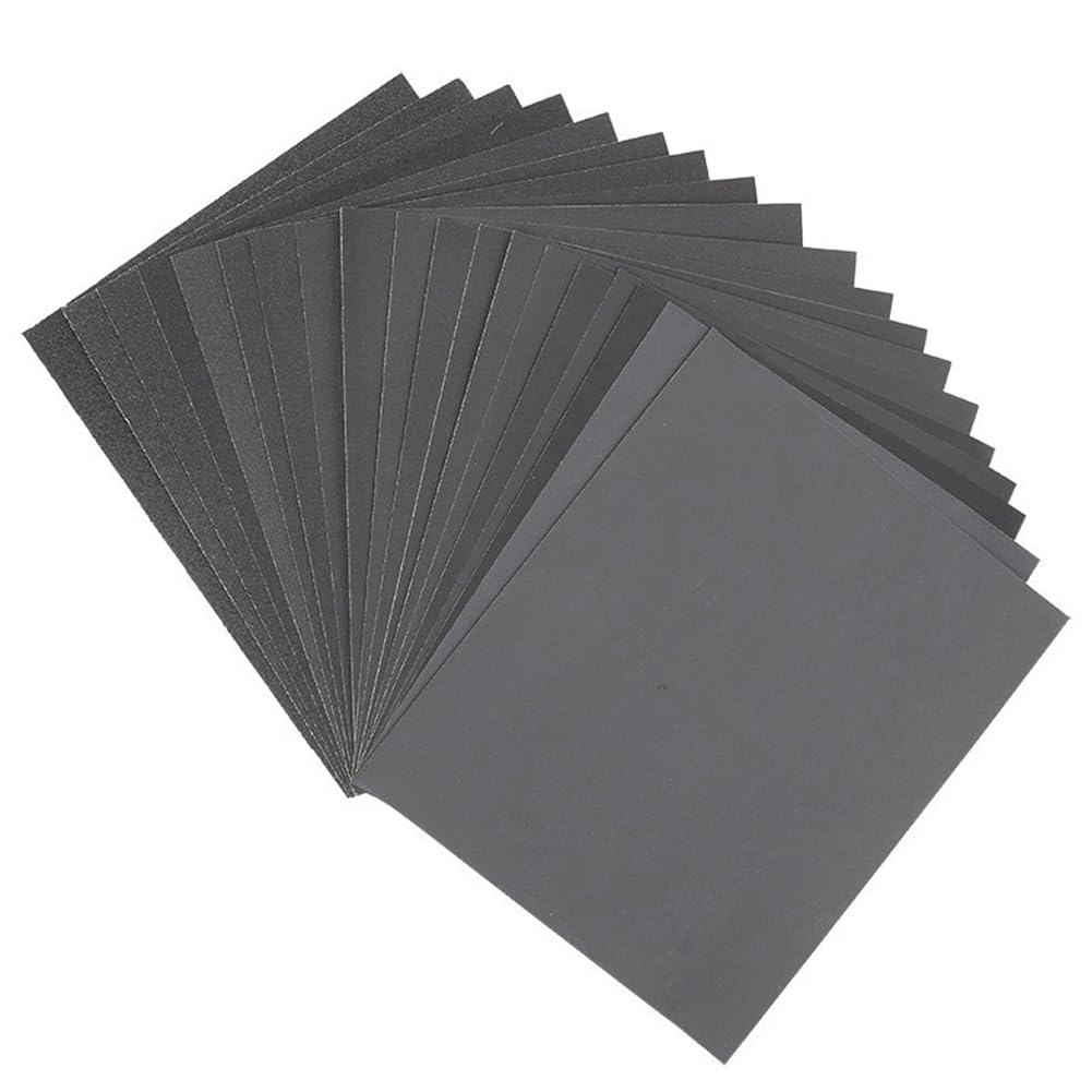 Littimoon 110Pcs Sandpaper 60-2200 Grit Sand Paper Water/Dry Sanding Paper Abrasive Tools 9x11inch (230x280mm)