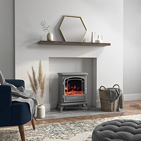 Amberglo Grey Freestanding Electric Stove Fireplace Cover