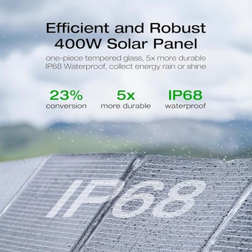 Image of EF ECOFLOW Solar Generator DELTA 2 Max 2048Wh With 400W Solar Panel, LFP Battery Portable Power Station Up to 3400W AC Output Fast Charging 0-80% in 43 Min solar powered generator For Camping, RV