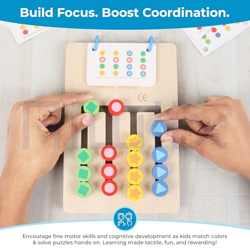 Image of Niwlix Puzzle Early Learning Preschool Toys for Boys 4-8 Years Game Colour Matching Board Puzzle Game Toys for 6 Year Old boy Girl Educational Learning, Puzzle Game for Kids 7 to 10 Years