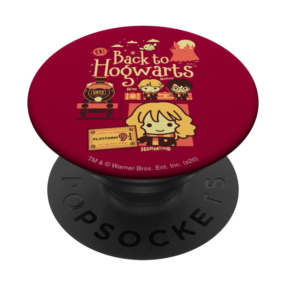 Harry Potter Back to Hogwarts Platform 9 3/4 Chibis PopSockets Swappable PopGrip, Black