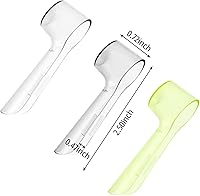 Vista 2 de 3 tapas para cepillos de dientes eléctricos, cubiertas de cabeza de cepillo de dientes eléctrico compatibles con cabezales Oral B