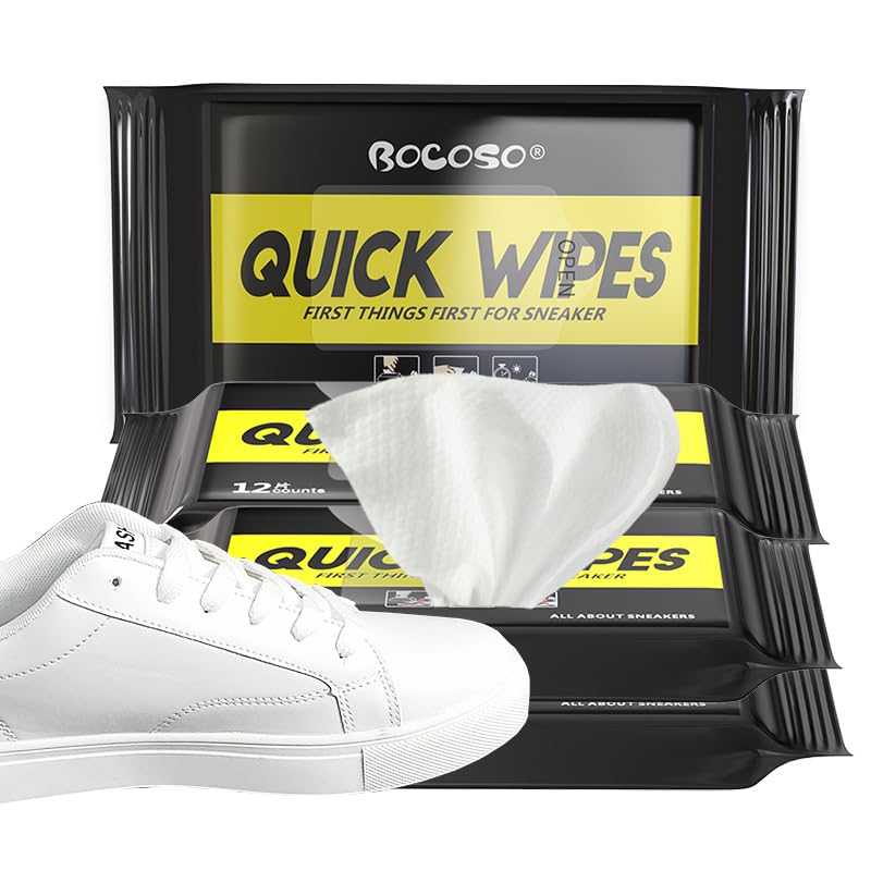 Toallitas Limpiadoras de Zapatos & Tennis - Paquete de 80, Toallitas rápidas para zapatos, Elimina la suciedad y las manchas de una sola vez.