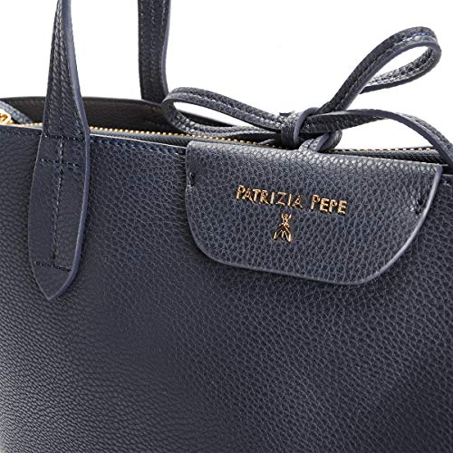 PATRIZIA PEPE Reversible Borsa tote blu scuro