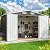 DAUSOLA 10x8 FT Outdoor Storage Shed, Metal Garden Tool Shed with Updated Frame Structure and Lockable Doors, Ideal for Backyard Garden Patio Lawn, Grey