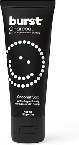 BURST Pasta de dientes de carbón Pasta de dientes blanqueadora para adultos Pasta de dientes sensible Fluoruro que combate las cavidades, pasta