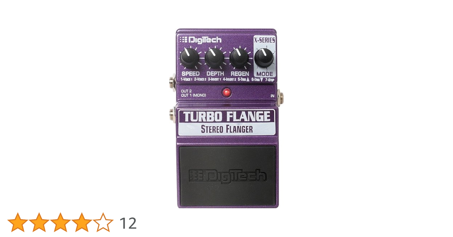 Digitech XTF Turbo Flange 7-mode Flanger Guitar Pedal