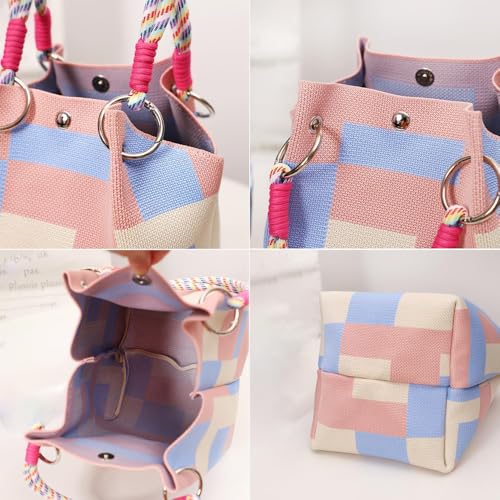 Bolso Tote para mujer mini tejido a crochet miniatura 5