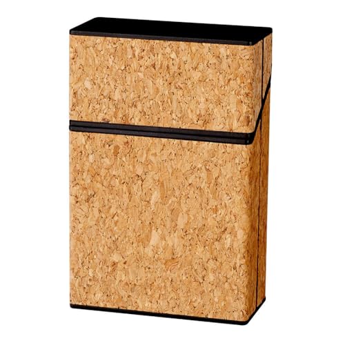 Preisvergleich Produktbild Pop Up Zigarettenboxen, Zigaretten, Kunststoff Shaded für 20 Zigaretten Etui, Zigarettenbox Dose Etui, gold, silber, kork, kroko (Kork)