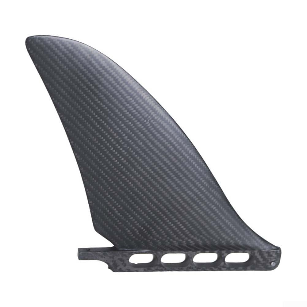Honseadek Vollcarbon Fiber Surf Fin für American Fin Box, Leichtes Paddle Board Racing Speed Fin, Flow Directing Fish Tail Ruder Ersatz, Schwarz