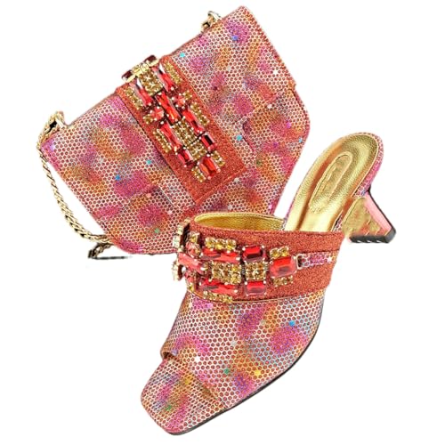 Talons Party Bag Strass Marron Ensemble Idéal pour Vos Soirées Chic