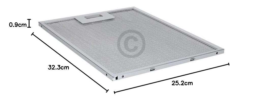 LUTH Premium Profi Parts Compatibile con filtro grasso metallico Smeg 073410729 323 x 252 mm per cappa aspirante