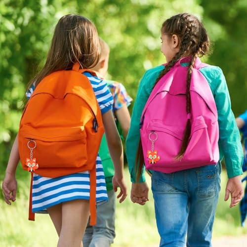 FAMCUCHE 10 Stück Fuchs Schlüsselanhänger, Fuchs Mitbringsel Silikon Anhänger, Schlüsselanhänger Mitgebsel Kinder, Tierschlüsselanhänger Kinder Kindergeburtstag, Fuchs Geschenk Klein Gadgets Deko
