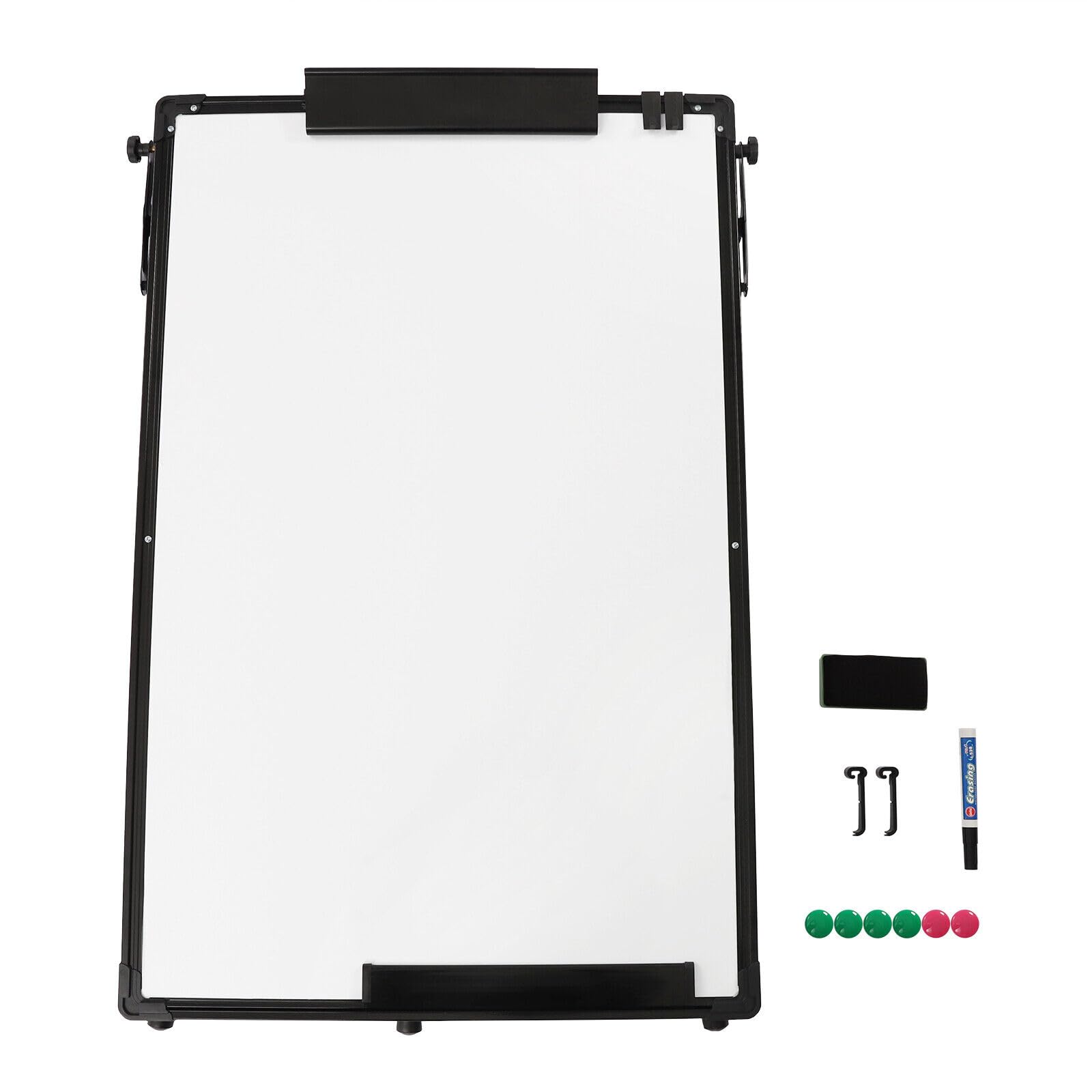 Tableau Blanc Magnétique Chevalet 90x60 Cm – Réglable En Hauteur, Pliable, Double Face – Idéal Bureau, École, Maison