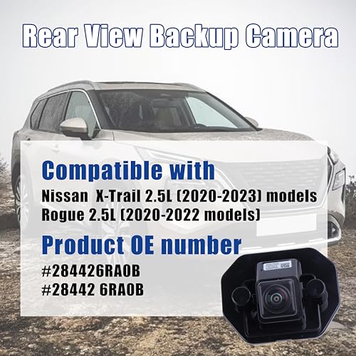 Image of No. 284426RA0B Rear View Backup Reverse Parking Camera /Rear View Camera | Compatible with Nissan Rogue 2020-2022 X-Trail 2021-2023 Rear Camera Replace Part Number:284426RA0B Backup Camera
