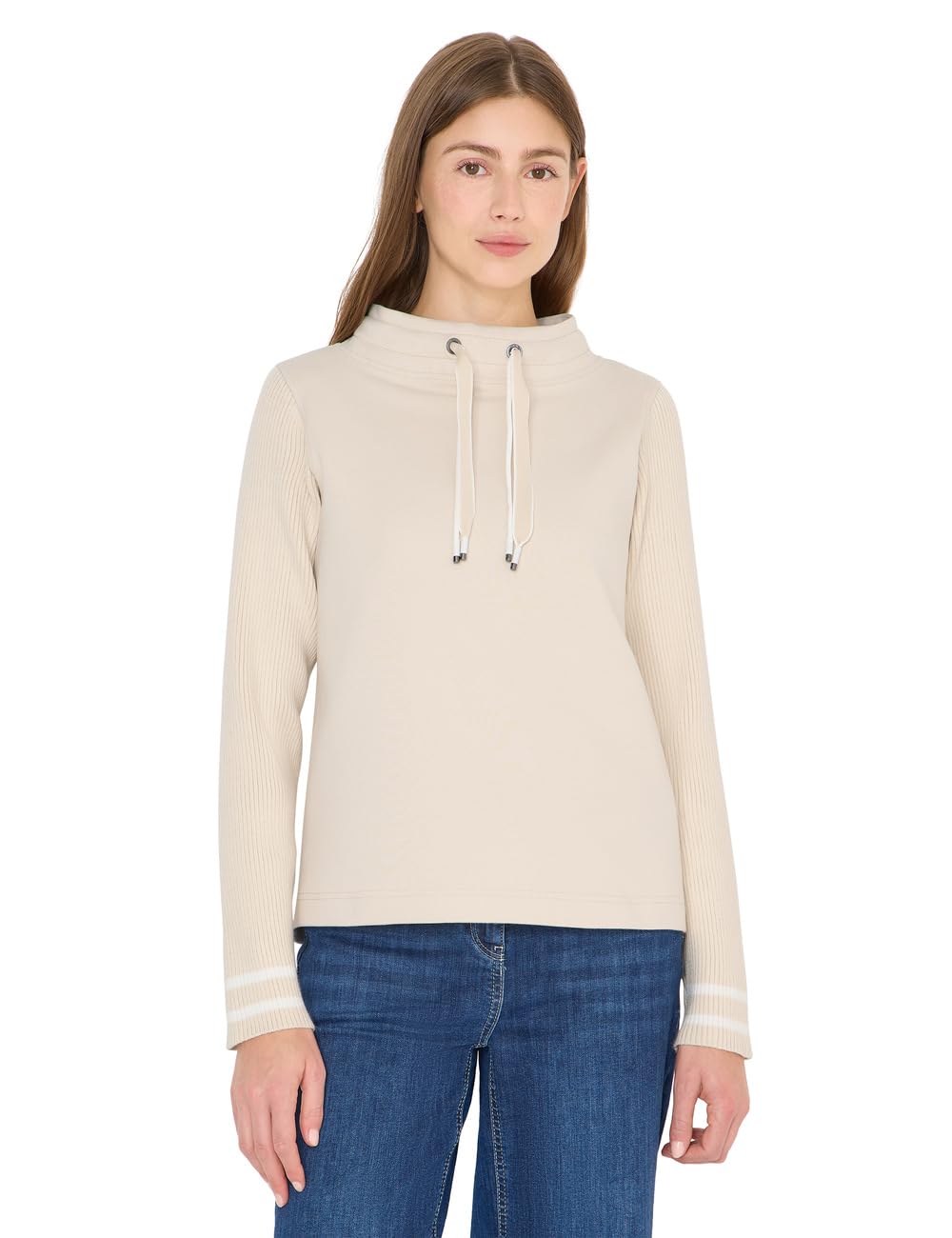 Cecil Damen Sweatshirt mit Strickärmeln