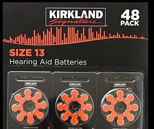 Kirkland Signature Premium Quality Hearing Aid Batteries 48 pack 1.45 Volt Mercury Free Various Sizes (Size 13) image 3