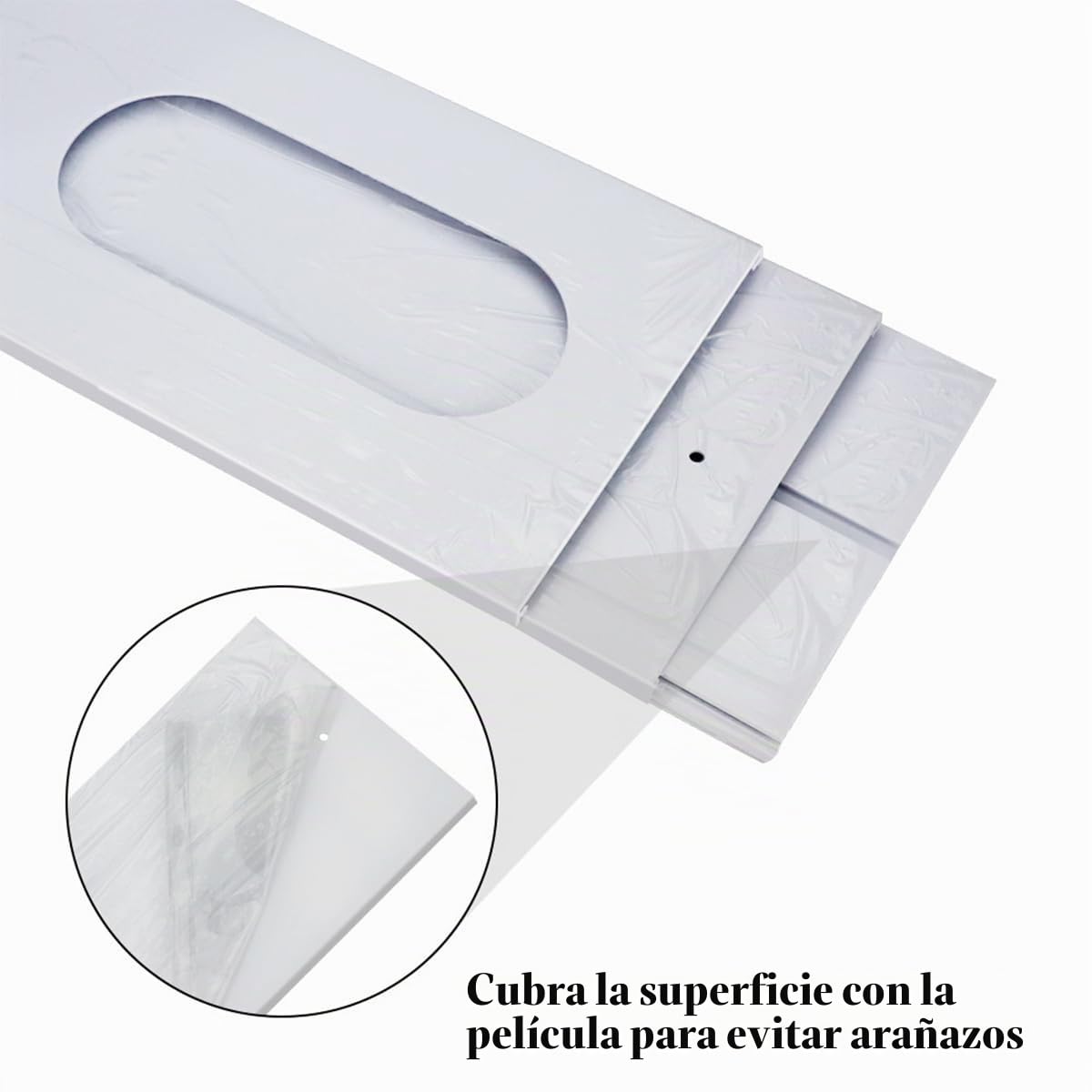 Kit de ventilación de ventanas de aire acondicionado portátil, kit de ventana de CA portátil, longitud ajustable de 43 a 144 cm