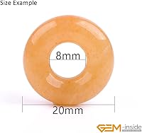 Vista 3 de GEM-Inisde - 3 piedras preciosas de jade de aventurina verde natural de 0.787 pulgadas (0.787 in), guasha semipreciosa, cuentas para hacer joyas