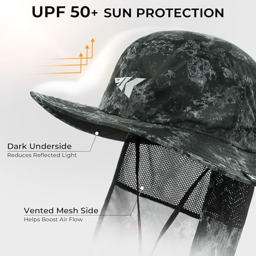Image of KastKing Sol Armis UPF 50 Boonie Hat - Sun Protection Hat, Fishing Hat, Beach & Hiking Hat, Paddling